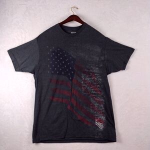 Apt 9 Freedom Flag Distressed Graphic T-Shirt Men's XL Patriotic Charcoal Gray